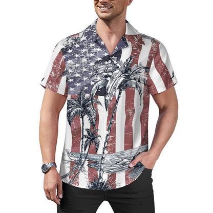 Men's Hawaiian Print Casual Shirt 2304107102