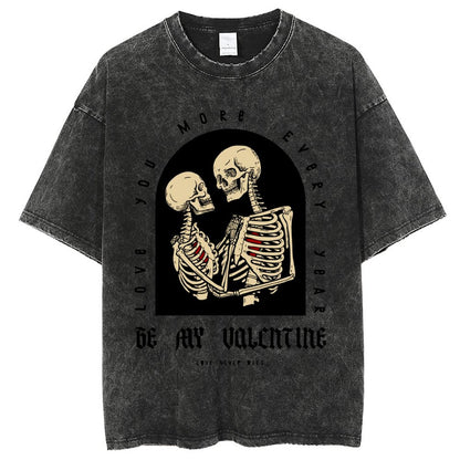 Unisex Vintage Solid Wash T-Shirts 2305102637