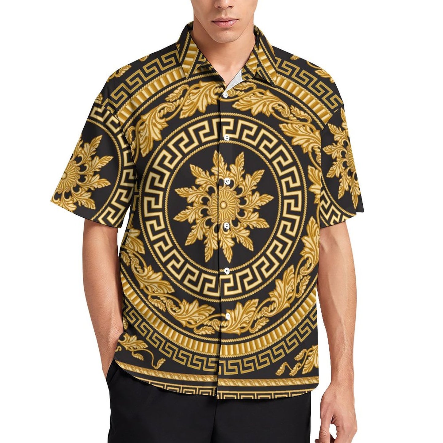 Men's Fashion Casual Printed Short Sleeve Shirts 2306100953