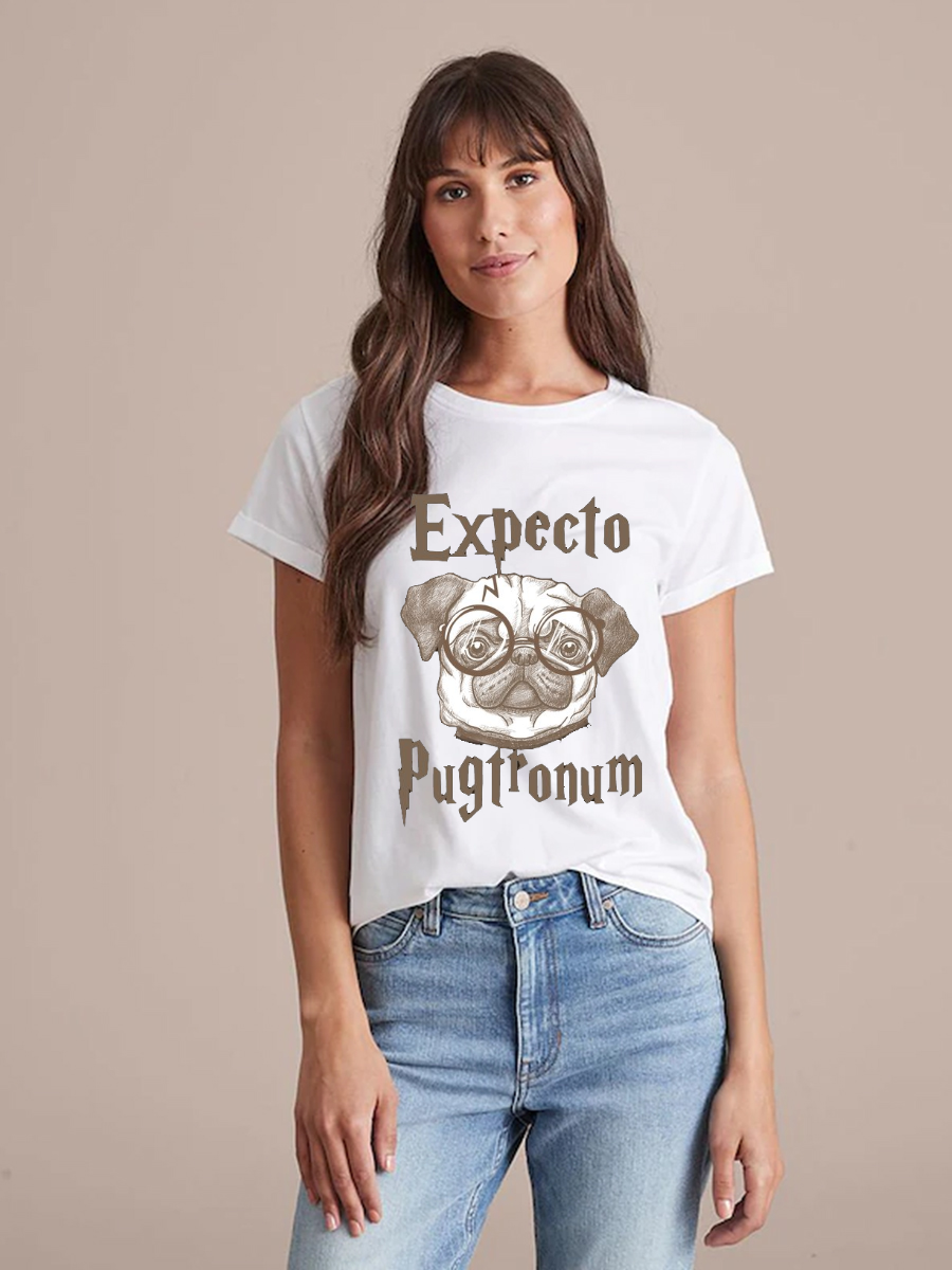 Unisex Round Neck Casual Printed Short Sleeve T-Shirt