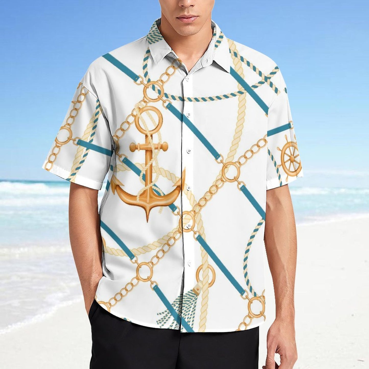 Men's Fashion Casual Printed Short Sleeve Shirts 2306100462