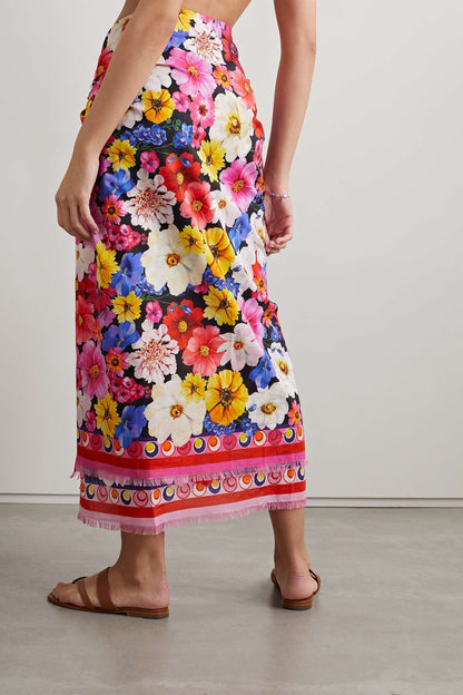 Fashion Floral Print Swimsuit and Cover Up
