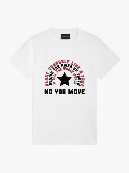 Women's Casual Marvel No You Move Printed Round Neck Short Sleeve T-Shirt