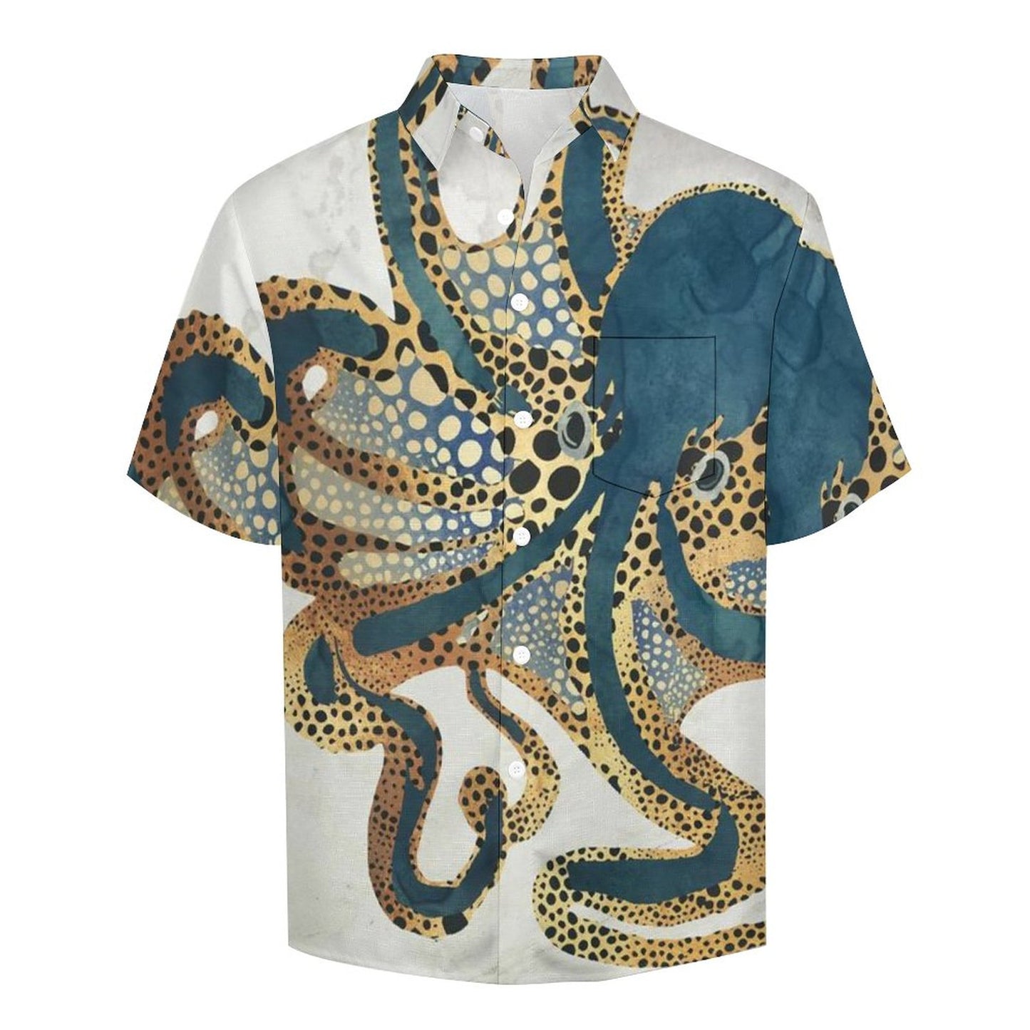 Men's Hawaiian Print Lapel Shirt 2304103195