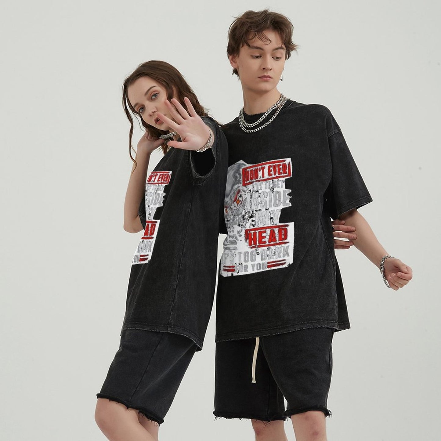 Unisex Vintage Solid Wash T-Shirts 2305104072