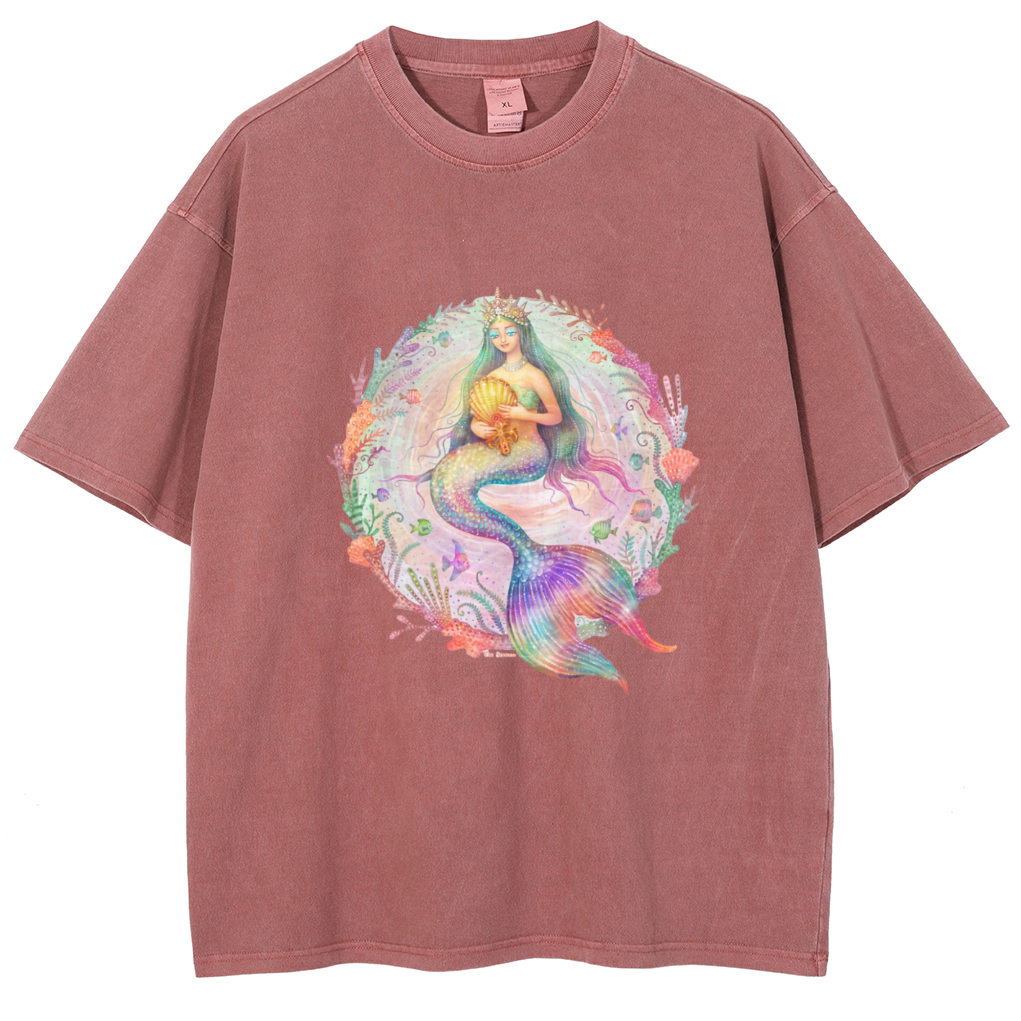 Mens Cotton Wash Solid T-Shirts Oversized Unisex Short Sleeve Streetwear Rap Hip Hop Basic Tee Tops