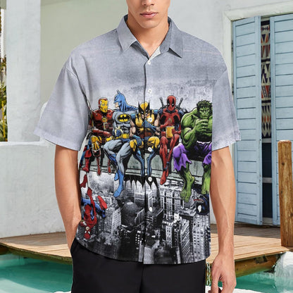 Men's Fashion Casual Printed Short Sleeve Shirts 2306104354