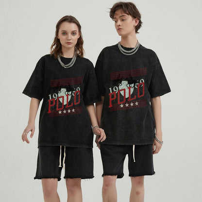 Unisex Vintage Solid Wash T-Shirts 2305102640