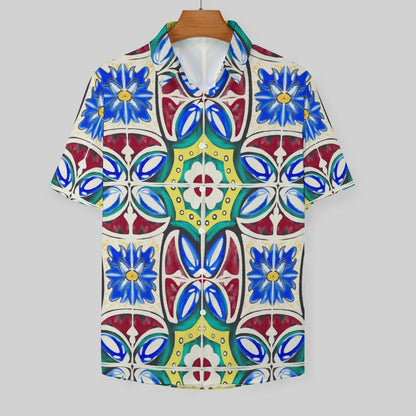 Men's Fashion Casual Printed Short Sleeve Shirts 2305107111