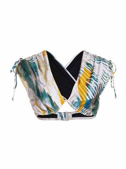 Fashion Print Split Swimsuit