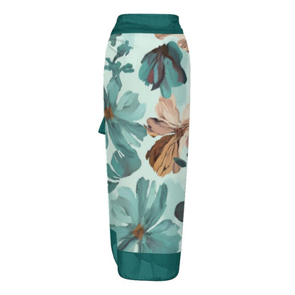 Casual Printed One-Piece Swimsuit And Cover Up 2305102827