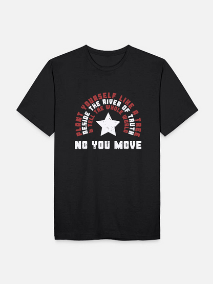 Men's Casual Marvel No You Move Printed Round Neck Short Sleeve T-Shirt