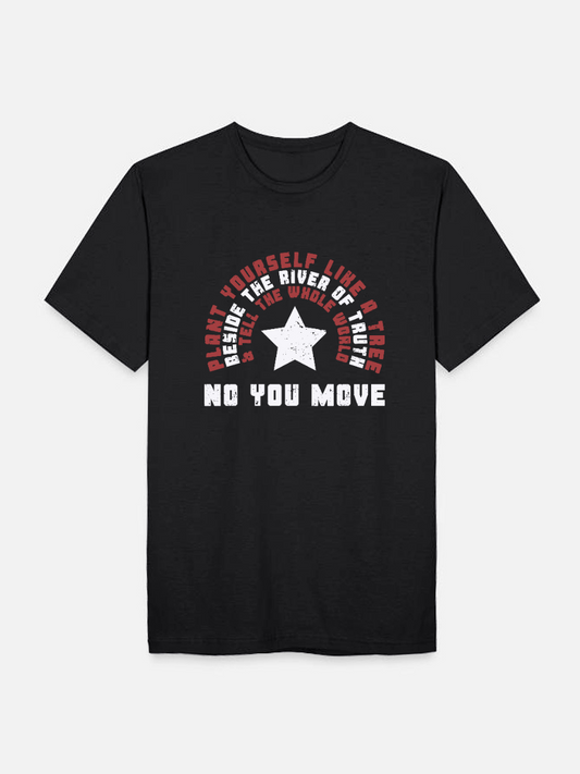 Men's Casual Marvel No You Move Printed Round Neck Short Sleeve T-Shirt