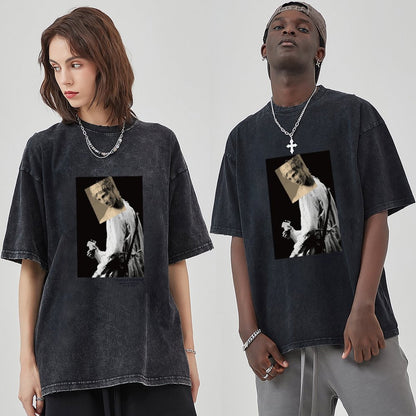 Unisex Vintage Solid Wash T-Shirts 2305102852