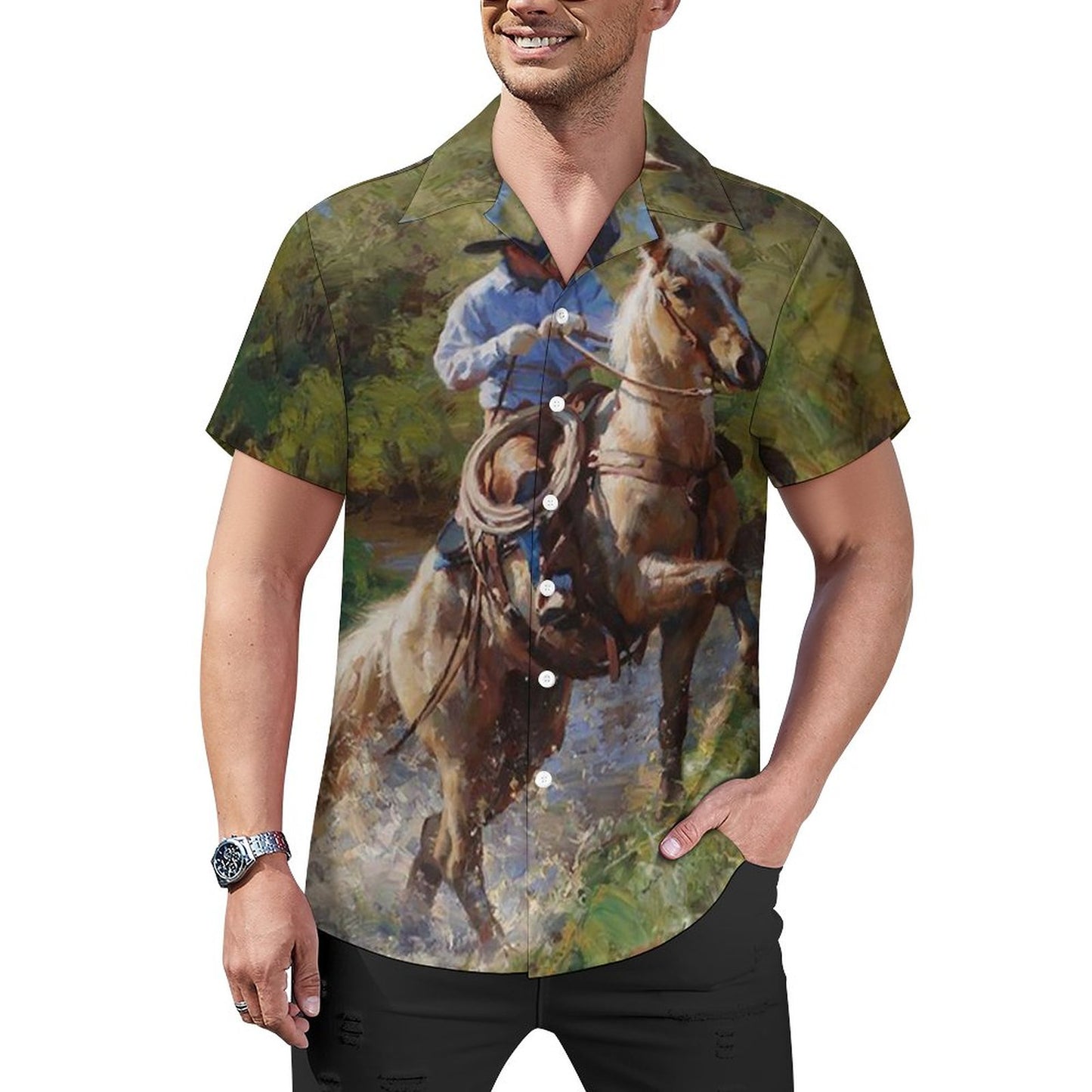 Men's Hawaiian Casual Short Sleeve Shirt 2305101799