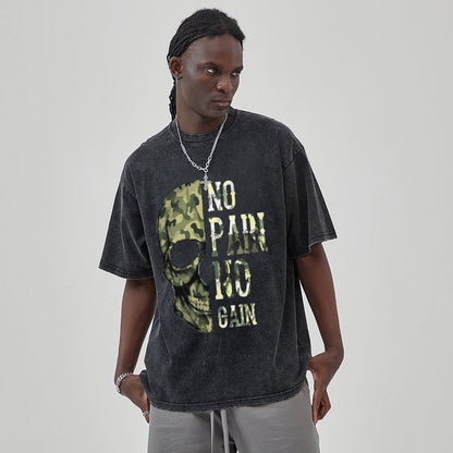 Unisex Vintage Solid Wash T-Shirts 2305104077
