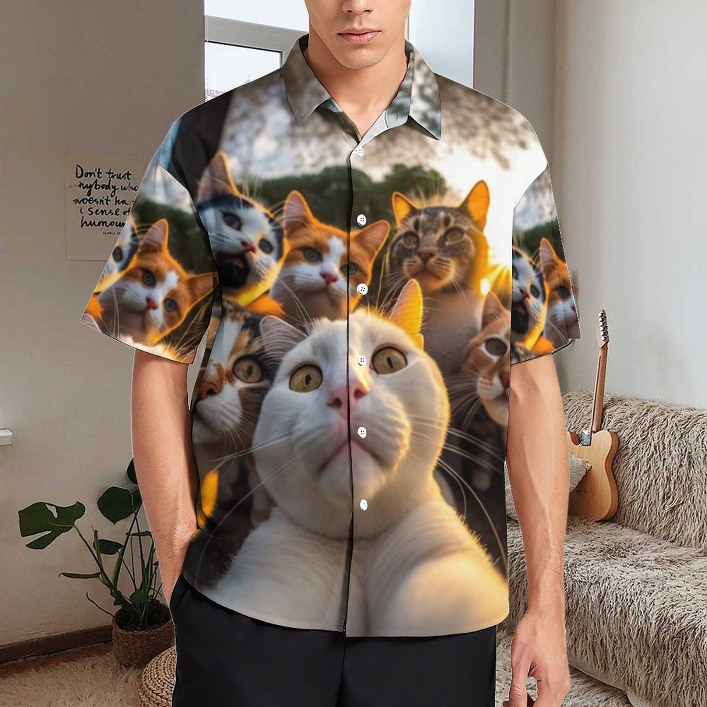 Men's Fashion Casual Printed Short Sleeve Shirts 2306103299