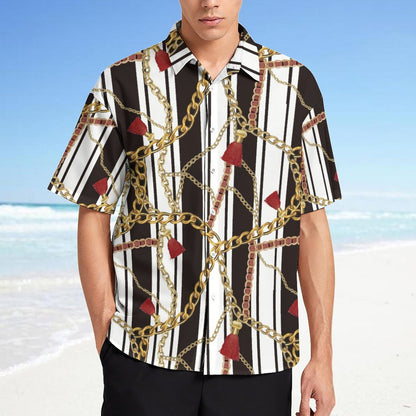 Men's Fashion Casual Printed Short Sleeve Shirts 2306100014