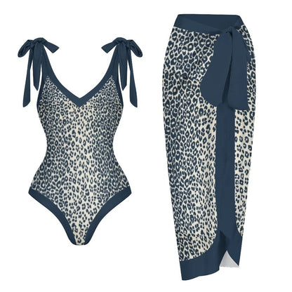 Casual Printed One-Piece Swimsuit And Cover Up 2305103210