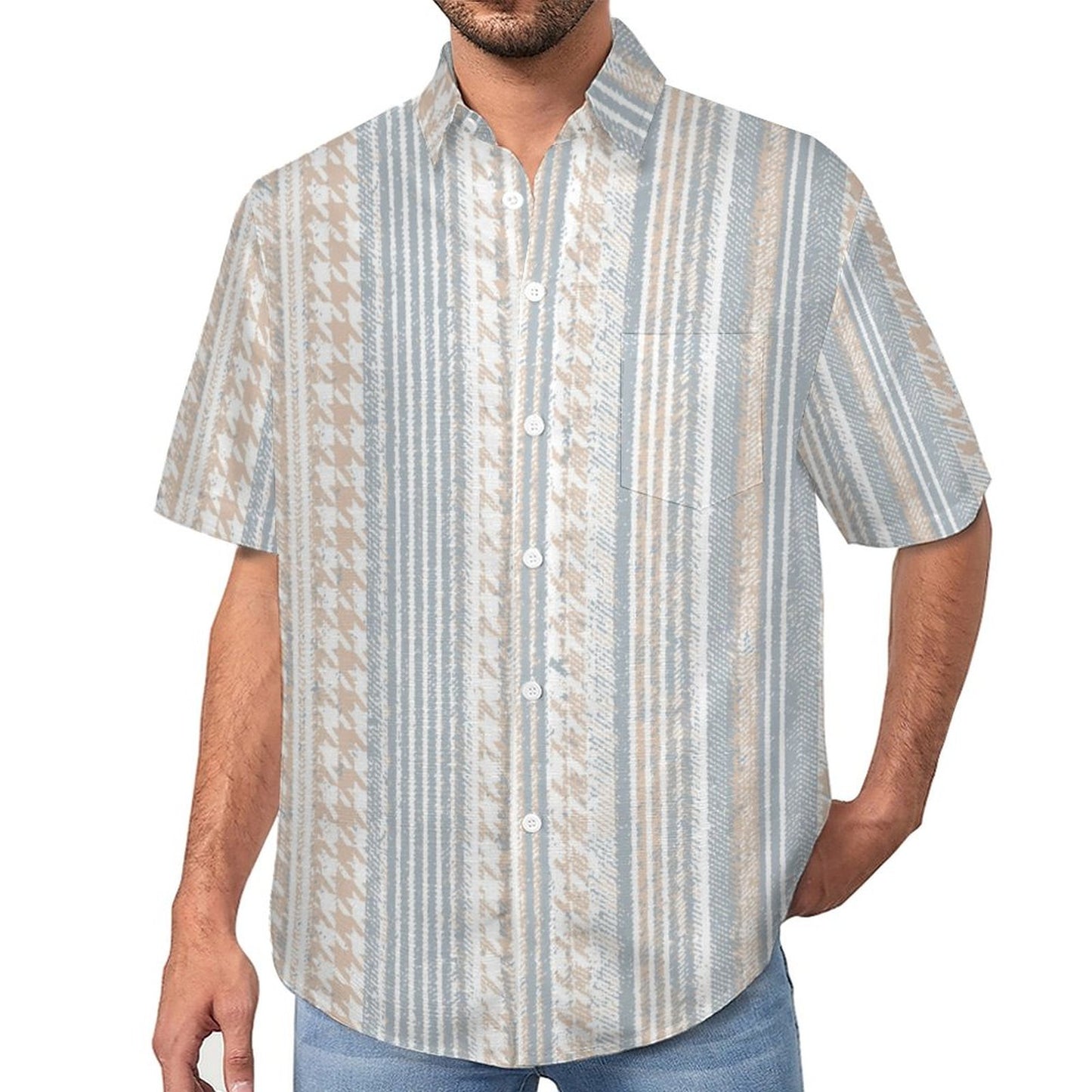 Men's Hawaiian Print Lapel Shirt 2304103754