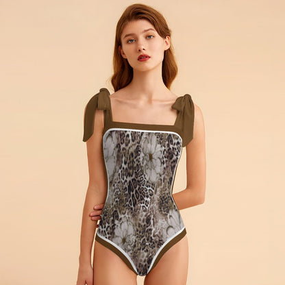 Fashion Printed One Piece Swimsuit And Cover Up 2305104445
