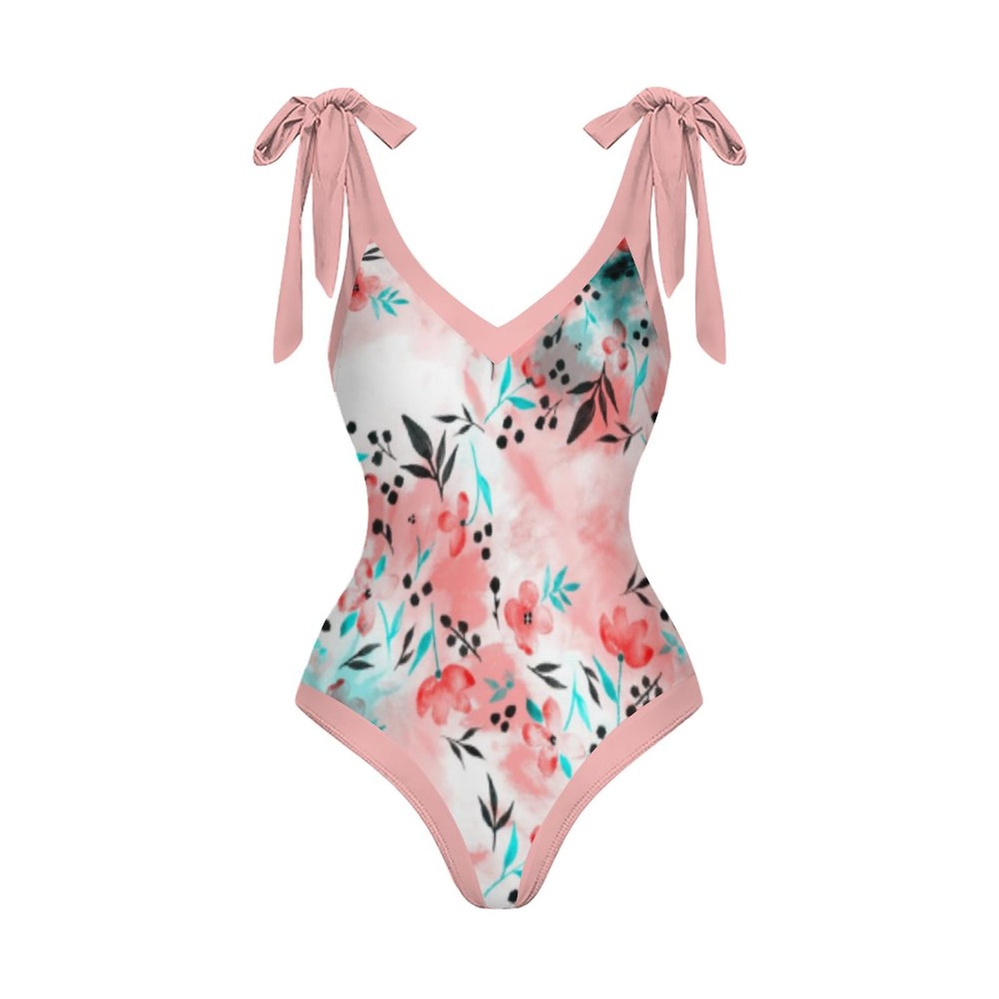 Casual Printed One-Piece Swimsuit And Cover Up 2305102411