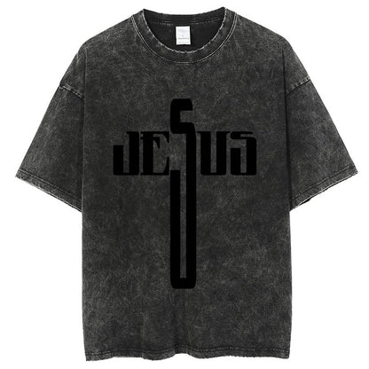 Unisex Vintage Solid Wash T-Shirts 2305103955