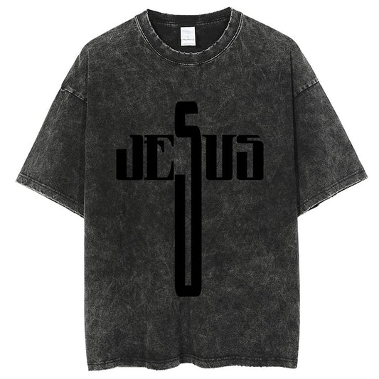 Unisex Vintage Solid Wash T-Shirts 2305103955