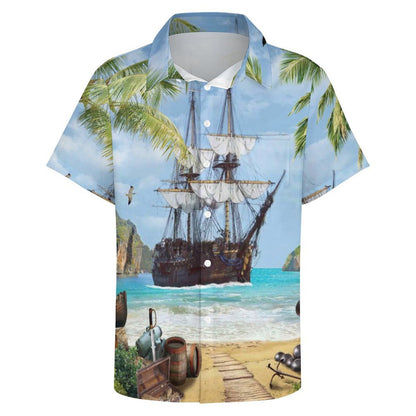 Men's Fashion Casual Printed Short Sleeve Shirts 2306104363