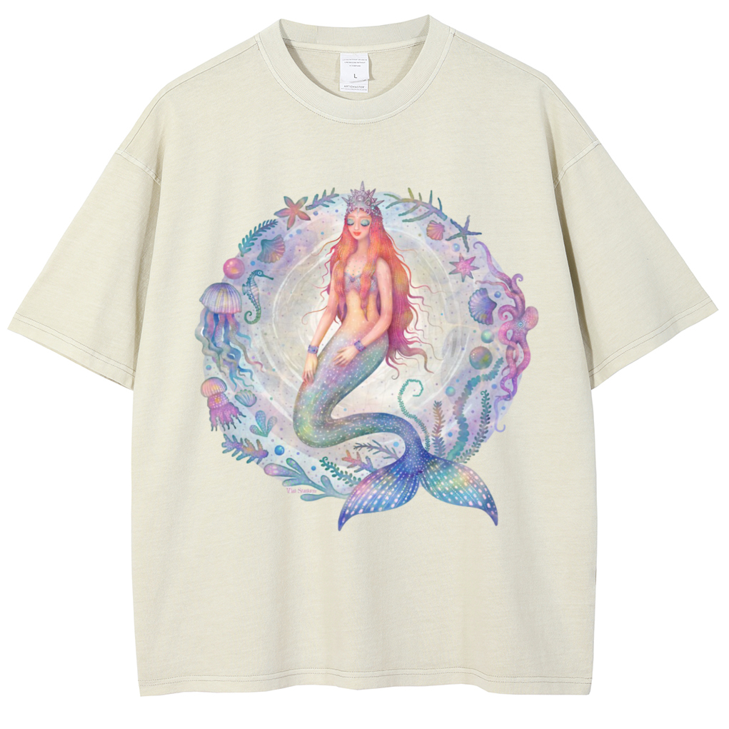 Mens Cotton Wash Solid T-Shirts Oversized Unisex Short Sleeve Streetwear Rap Hip Hop Basic Tee Tops