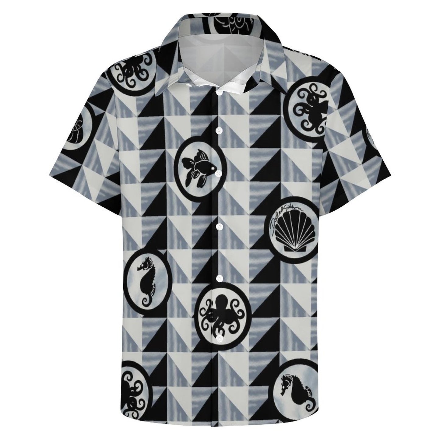 Men's Fashion Casual Printed Short Sleeve Shirts 2305107166