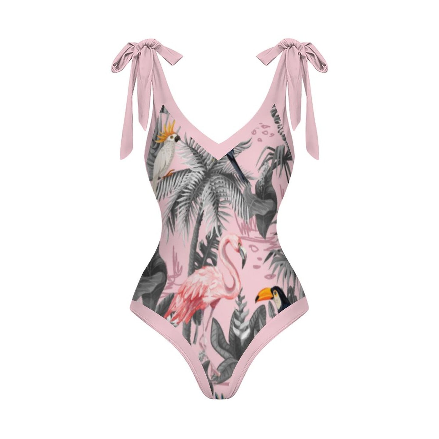 Casual Printed One-Piece Swimsuit And Cover Up 2305104370