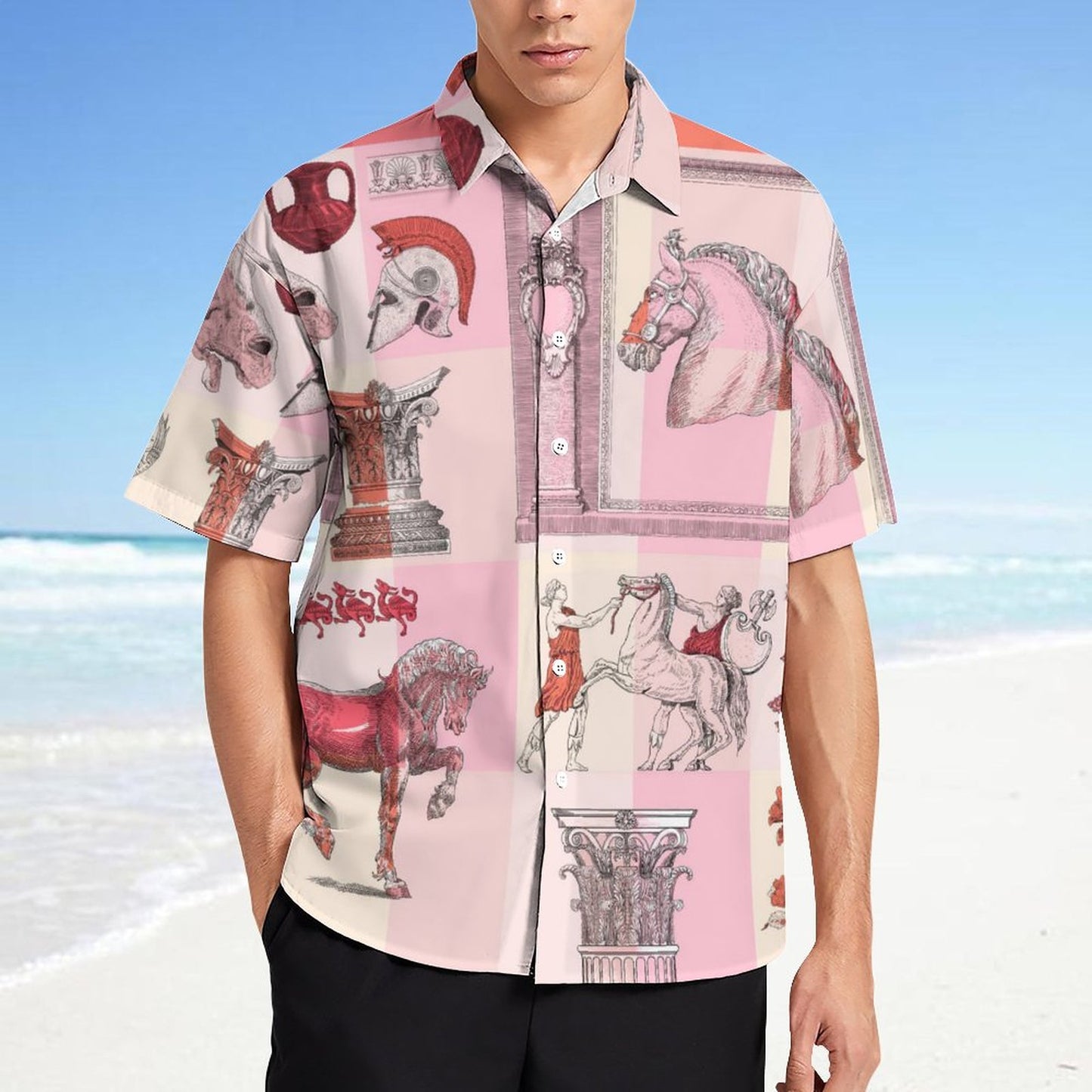 Men's Fashion Casual Printed Short Sleeve Shirts 2306101339