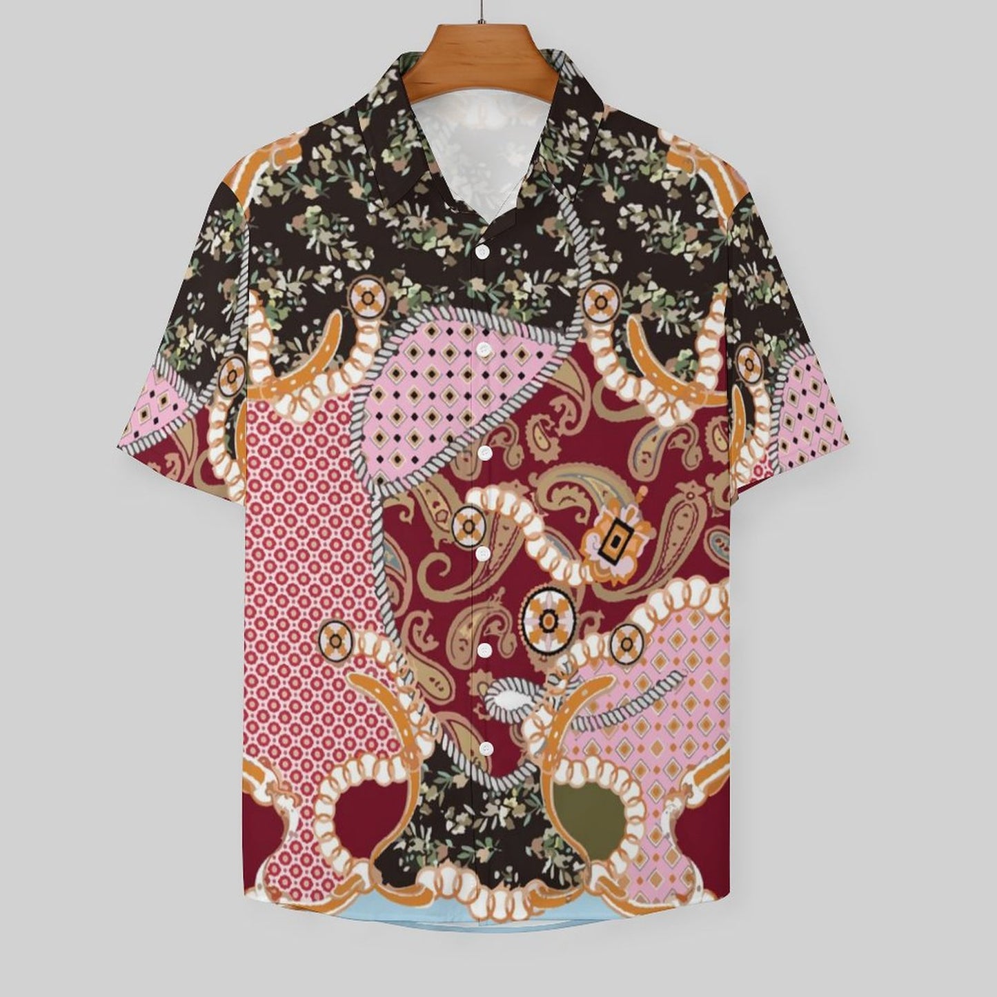 Men's Fashion Casual Printed Short Sleeve Shirts 2306100948