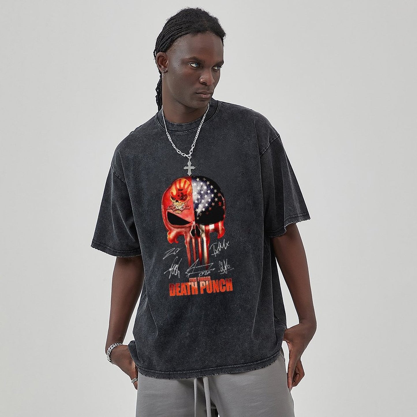 Unisex Vintage Solid Wash T-Shirts 2305104067