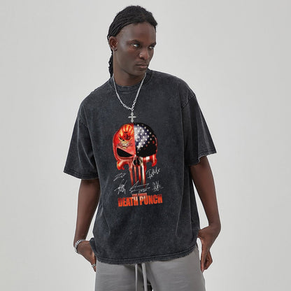 Unisex Vintage Solid Wash T-Shirts 2305104067