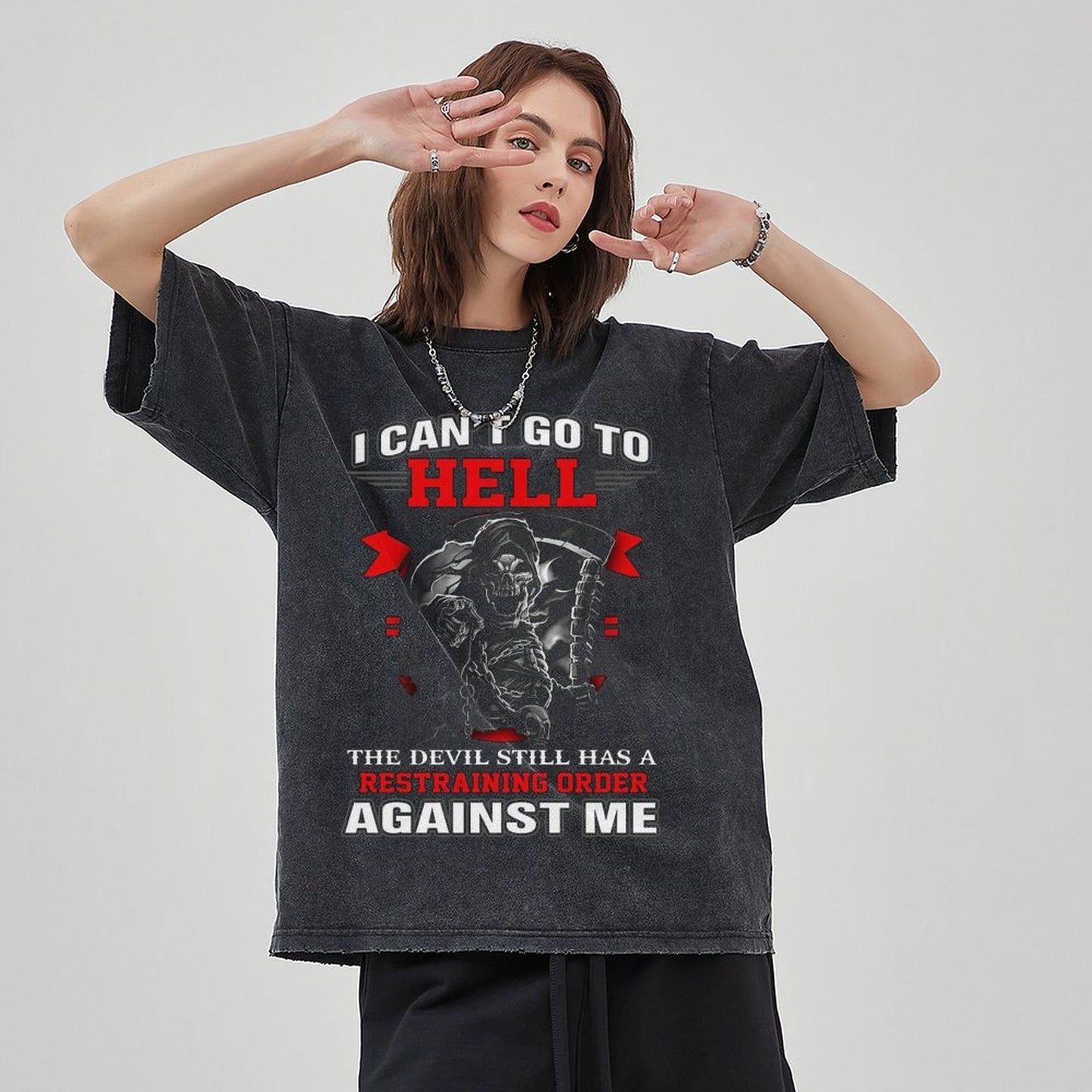 Unisex Vintage Solid Wash T-Shirts 2305104092