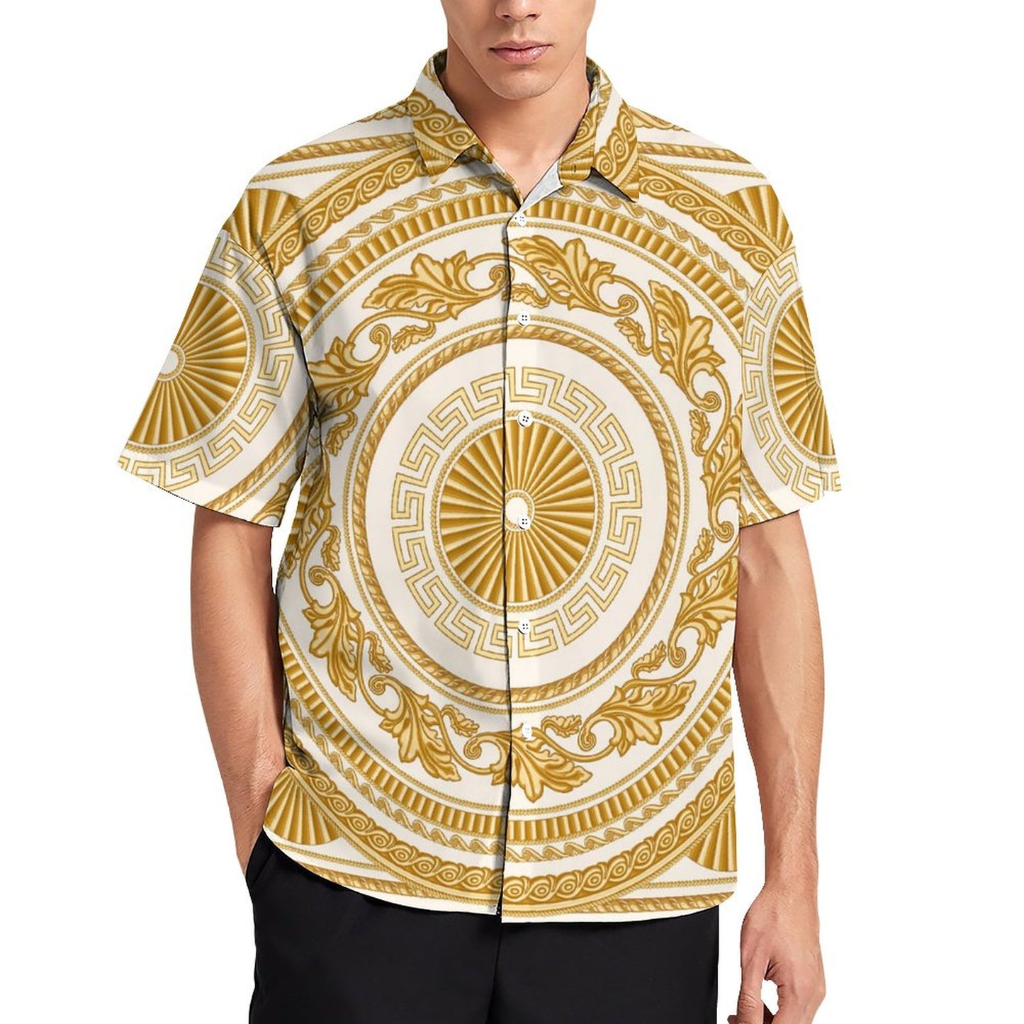 Men's Fashion Casual Printed Short Sleeve Shirts 2306100954