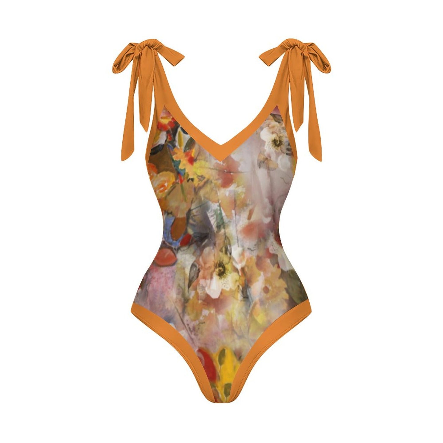 Casual Printed One-Piece Swimsuit And Cover Up 2305102697