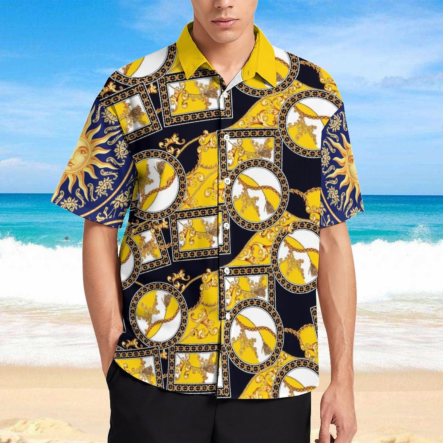 Men's Fashion Casual Printed Short Sleeve Shirts 2306100038