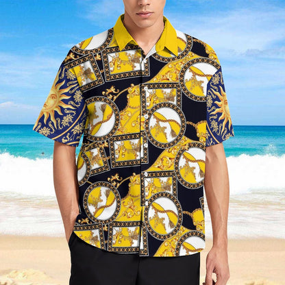 Men's Fashion Casual Printed Short Sleeve Shirts 2306100038