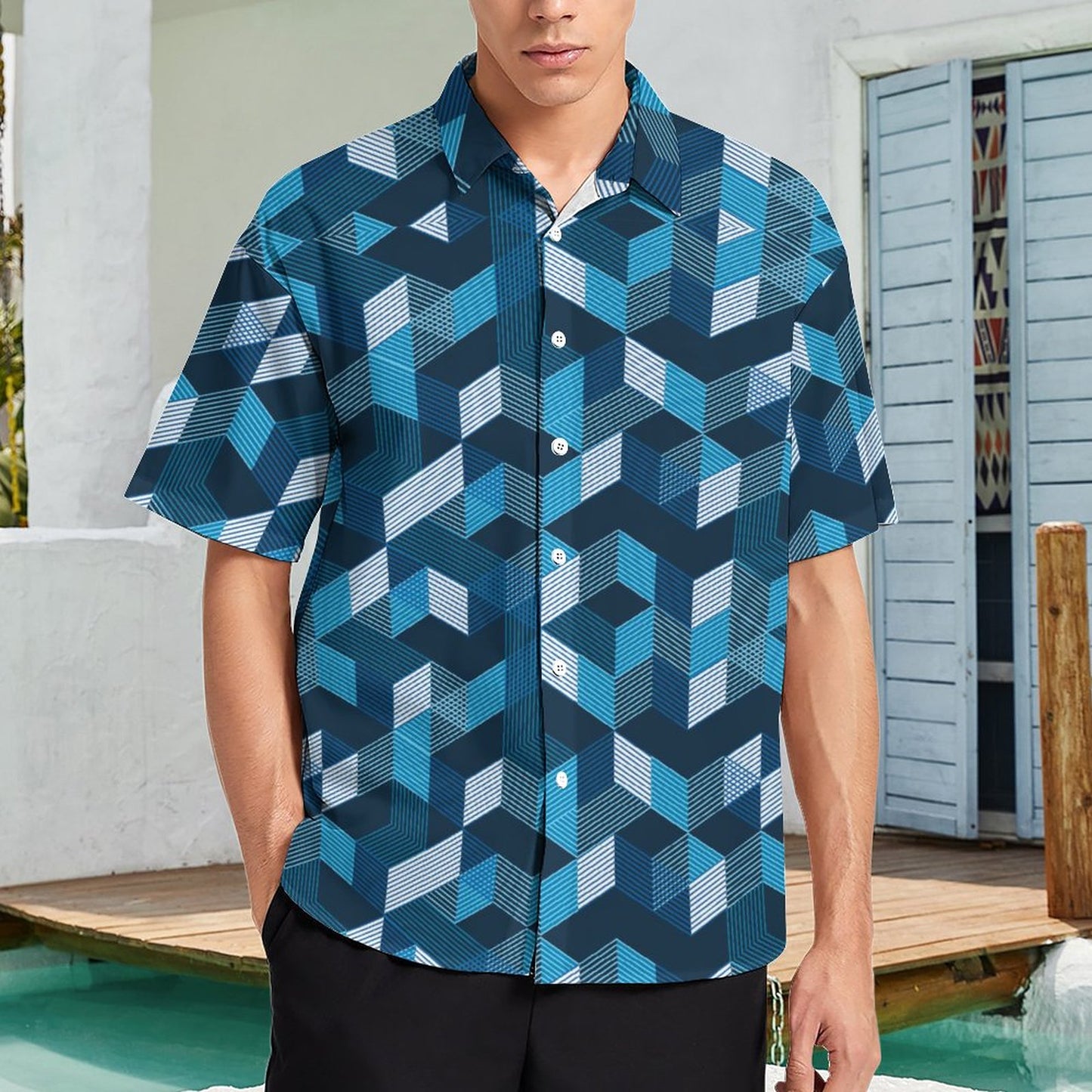 Men's Fashion Casual Printed Short Sleeve Shirts 2305107207