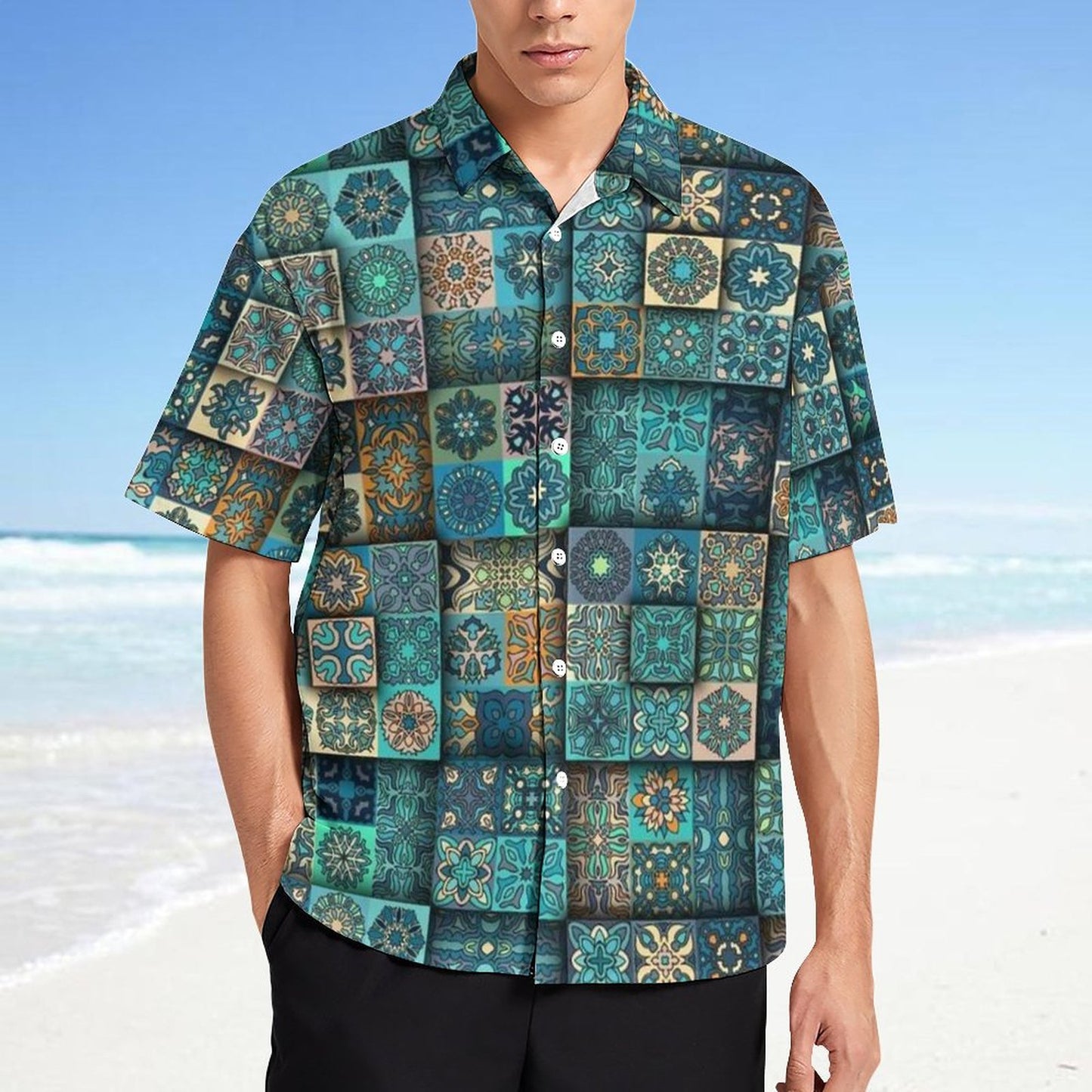 Men's Fashion Casual Printed Short Sleeve Shirts 2306101716