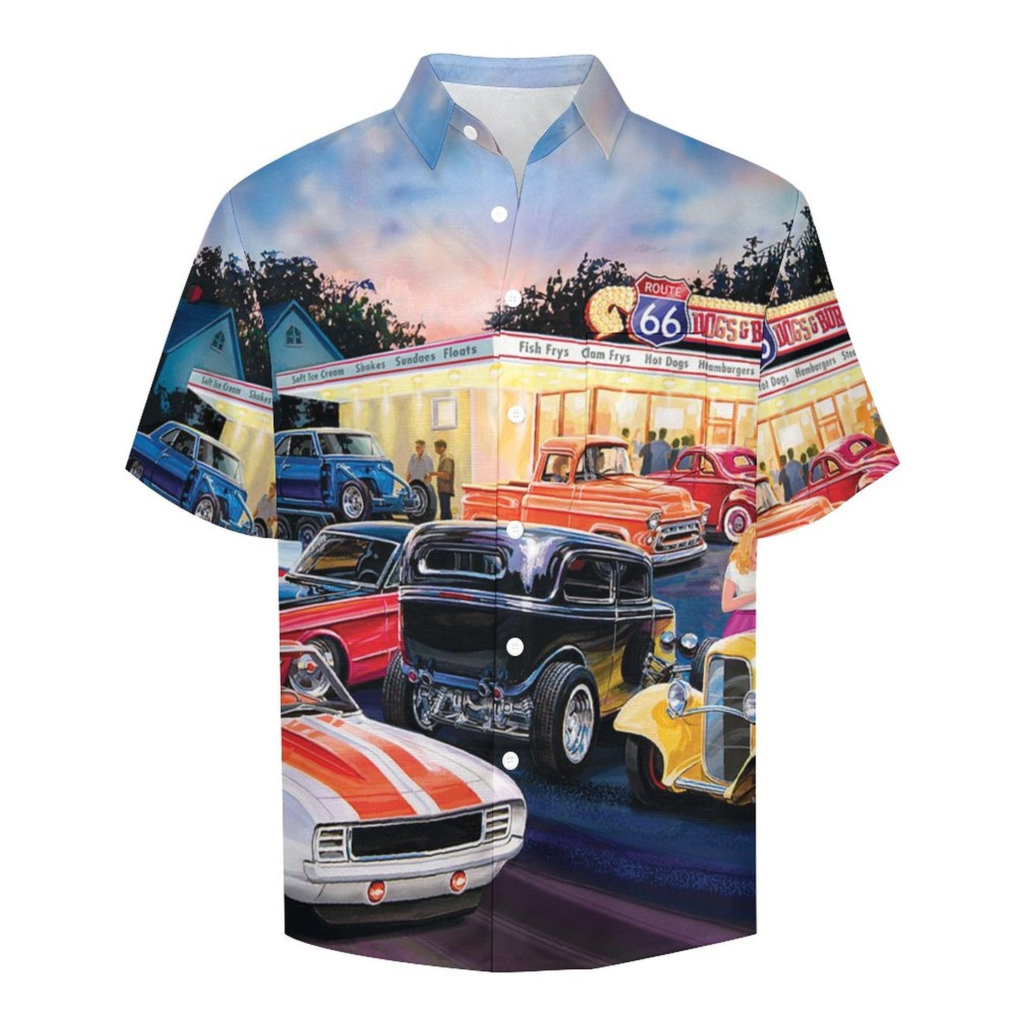 Men's Painted Print Vacation Hawaiian Shirt