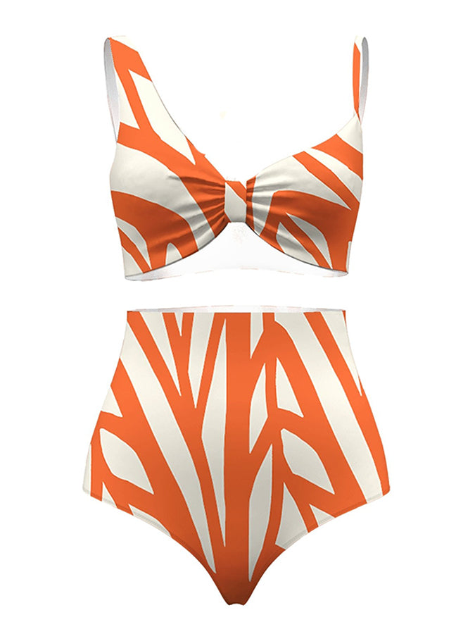 Geometric Print One Piece Swimsuits and Cover Up