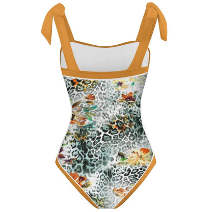Fashion Printed One Piece Swimsuit And Cover Up 2305104444