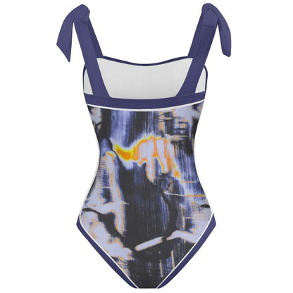 Fashion Printed One Piece Swimsuit And Cover Up 2305104442