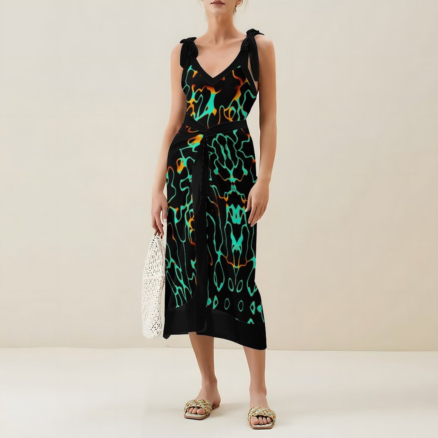 Casual Printed One-Piece Swimsuit And Cover Up 2305102422