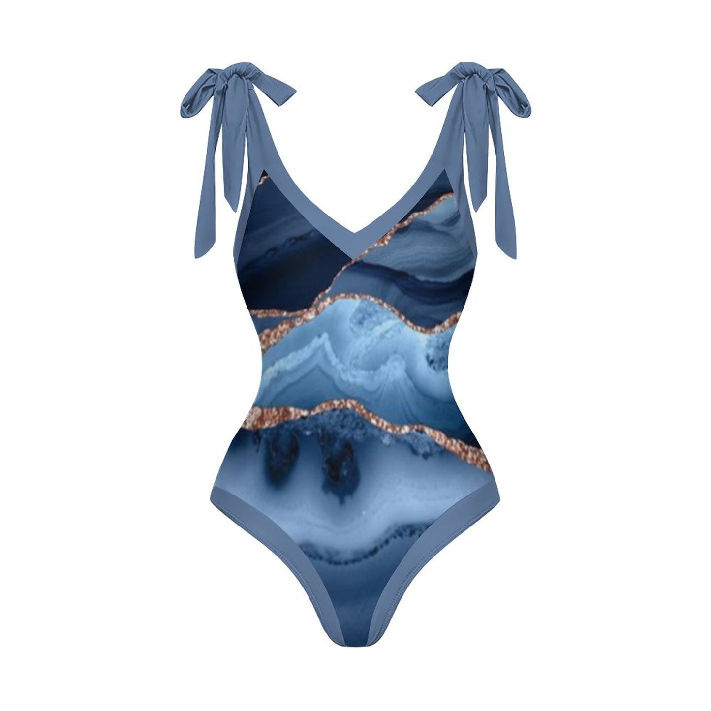 Casual Printed One-Piece Swimsuit And Cover Up 2305102701