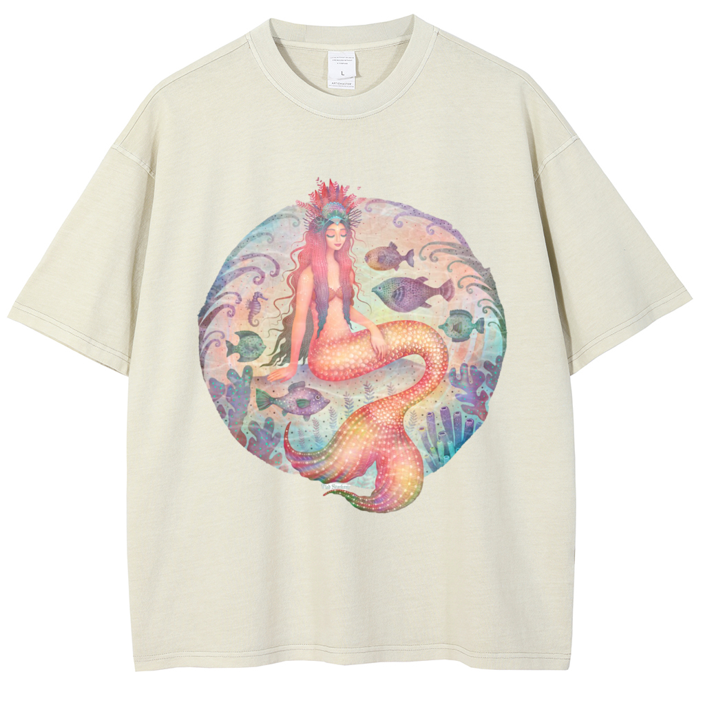Mens Cotton Wash Solid T-Shirts Oversized Unisex Short Sleeve Streetwear Rap Hip Hop Basic Tee Tops